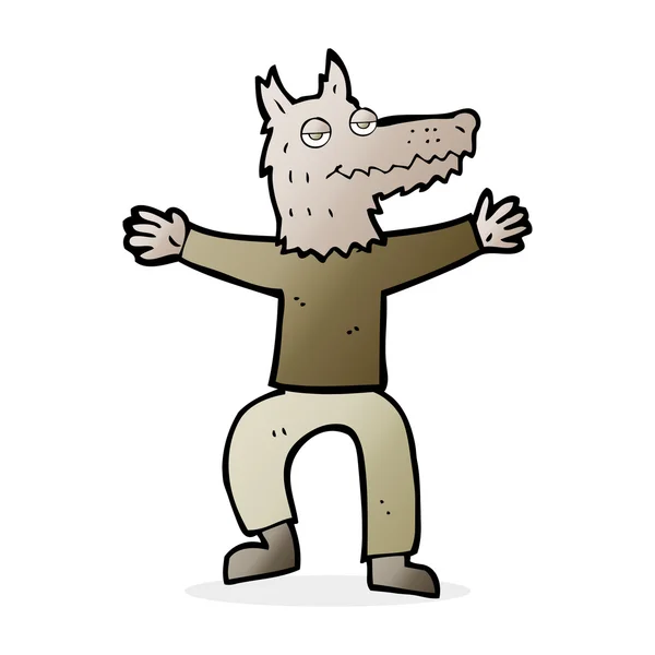 Hombre lobo de dibujos animados — Vector de stock