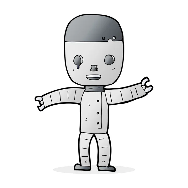 Ilustración de dibujos animados de robot — Vector de stock