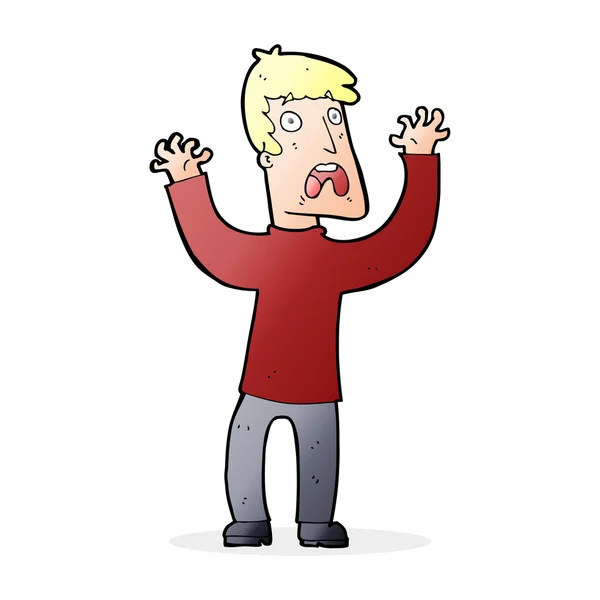 Cartoon frightened man — Stock Vector