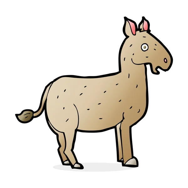 Desenho animado ilustração de mula —  Vetores de Stock