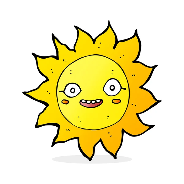 Karikatur glückliche Sonne — Stockvektor