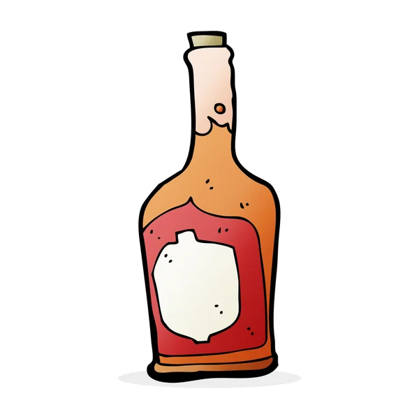 Botella de ron de dibujos animados — Vector de stock