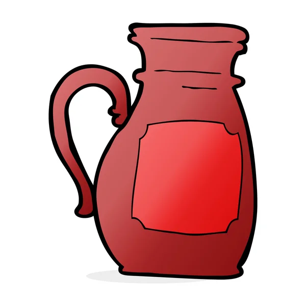 Cartoon illustration of  jug — Stock Vector