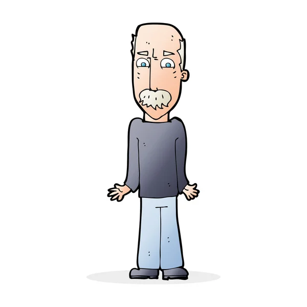 Kreslené táta pokrčení ramen — Stockový vektor