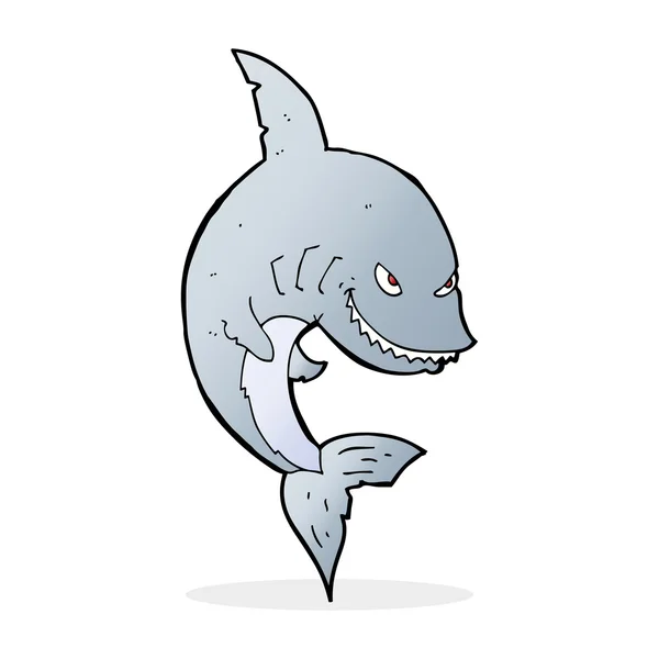 Drôle de requin dessin animé — Image vectorielle