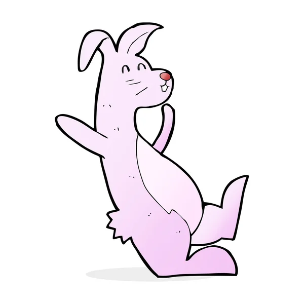 Cartone animato coniglietto rosa — Vettoriale Stock