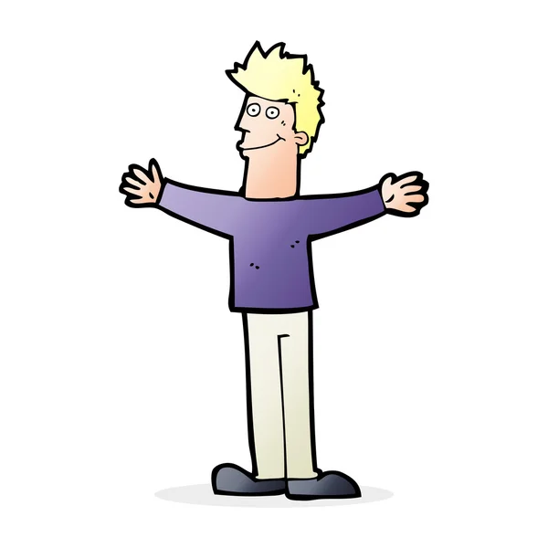 Cartoon gelukkig man — Stockvector