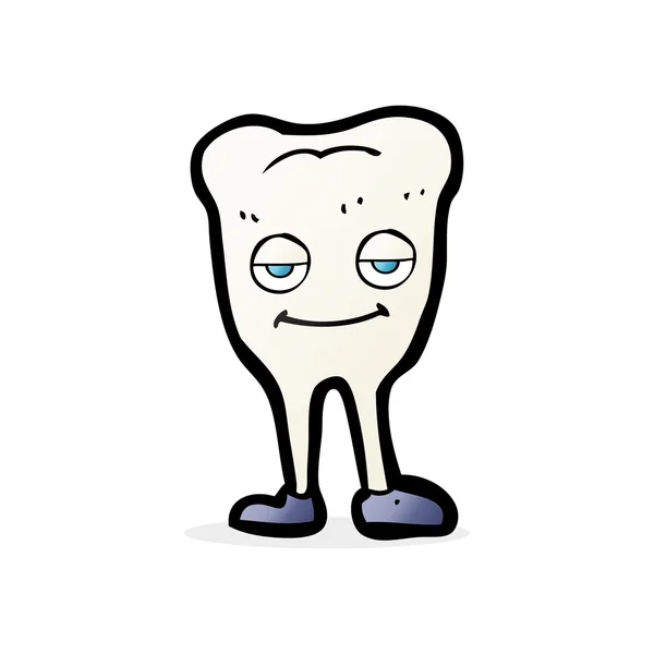 Kreslený happy zub — Stockový vektor