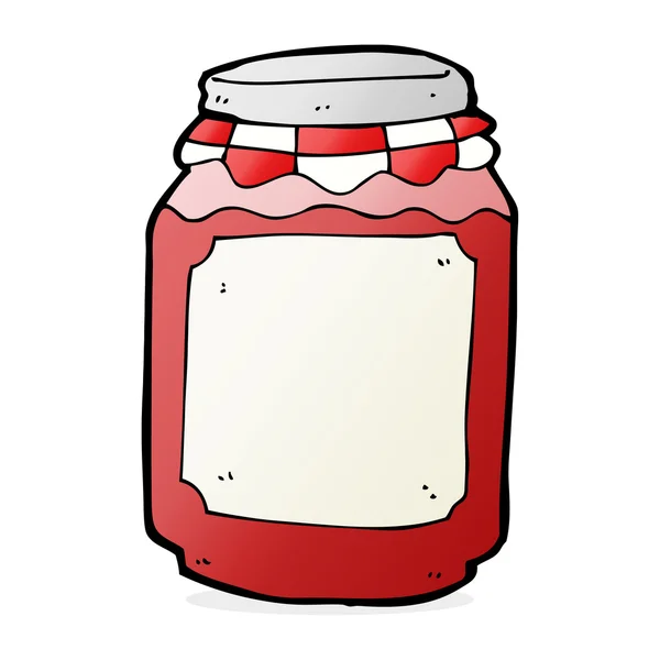 Pot de bande dessinée de confiture — Image vectorielle