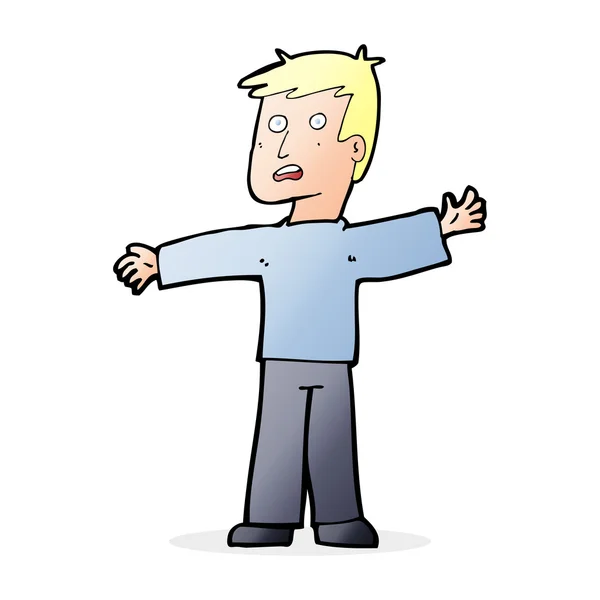 Cartoon verrast man — Stockvector