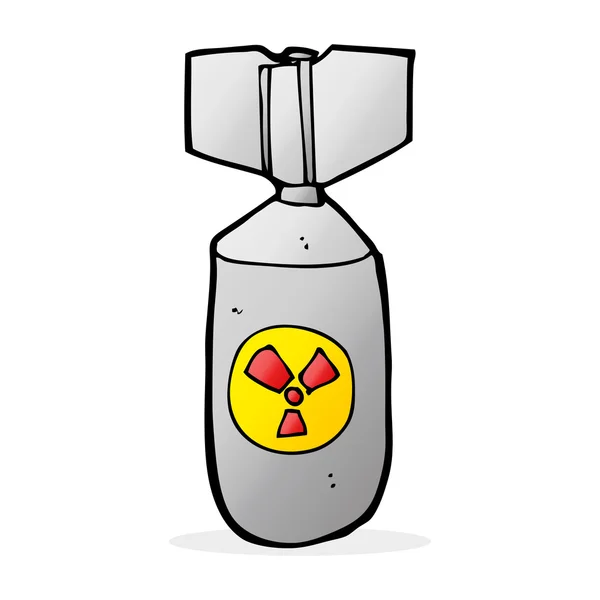 Dessin animé bombe nucléaire — Image vectorielle