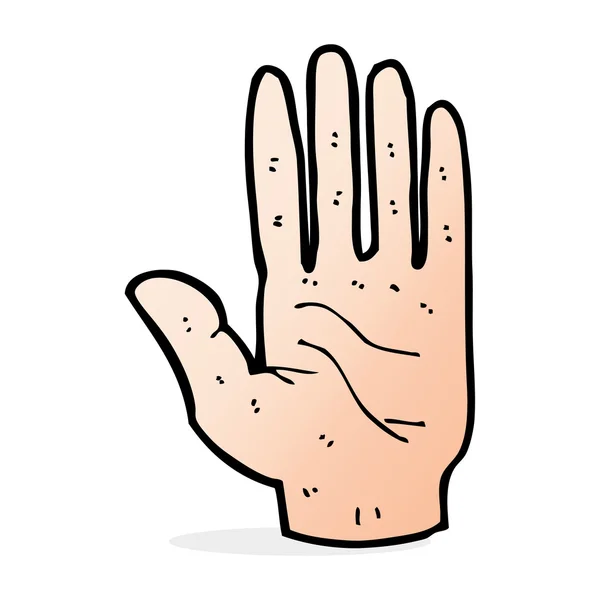 Cartoon afbeelding van hand — Stockvector