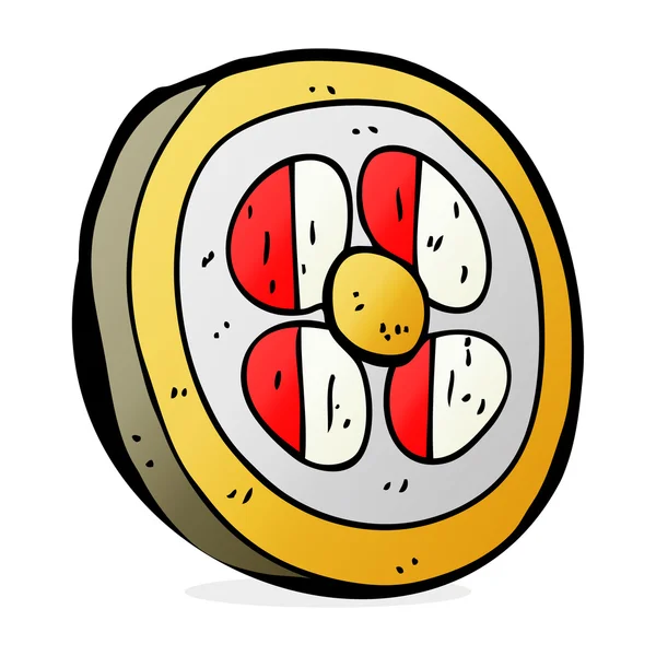 Escudo medieval de dibujos animados — Vector de stock