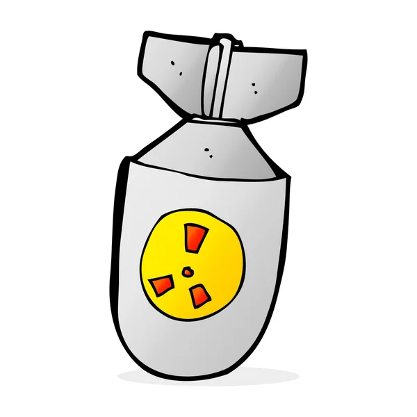 Bomba atómica dos desenhos animados — Vetor de Stock
