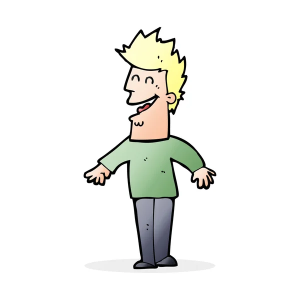 Cartoon gelukkig man — Stockvector