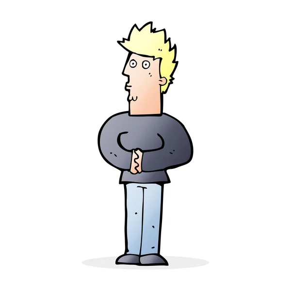 Cartoon nerveuze man — Stockvector