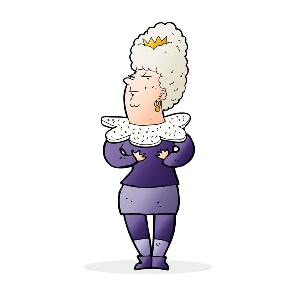 Mujer aristocrática de dibujos animados — Vector de stock