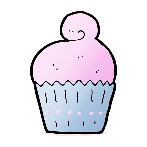 Desenho animado ilustração de cupcake — Vetor de Stock