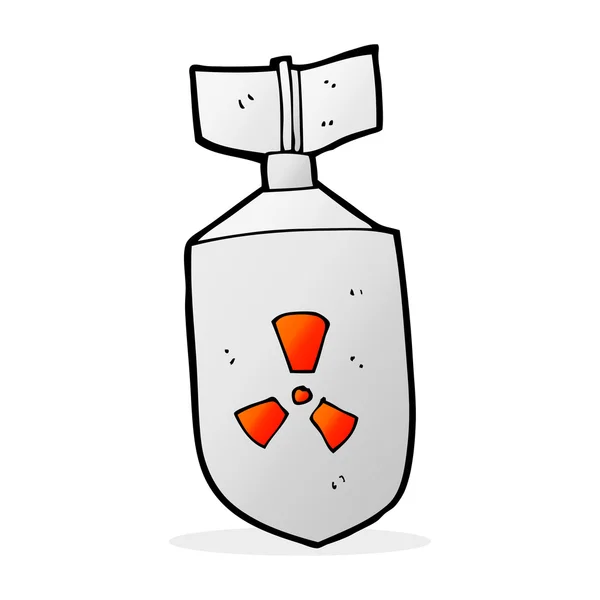 Dessin animé bombe nucléaire — Image vectorielle