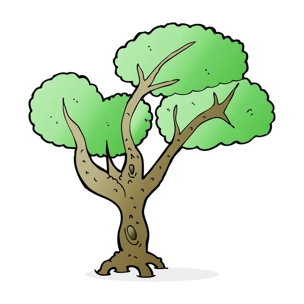 Zeichentrick-Illustration des Baumes — Stockvektor