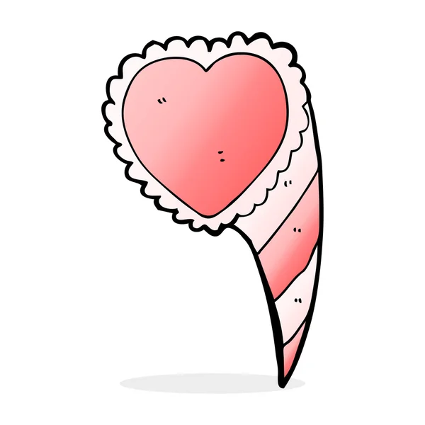 Tecknad kärlek hjärta symbol — Stock vektor