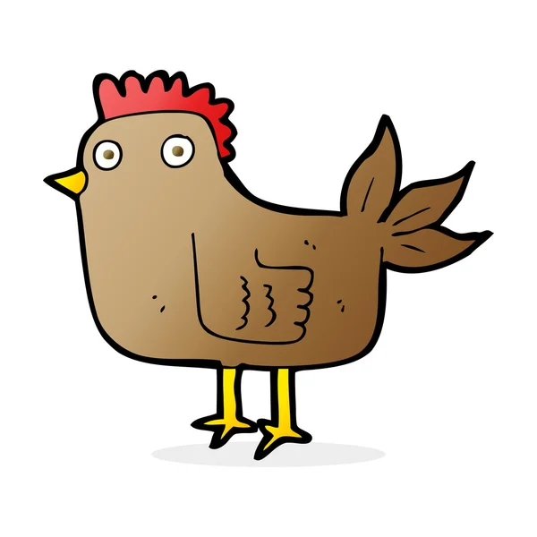 Cartoon illustration of hen — Stock Vector