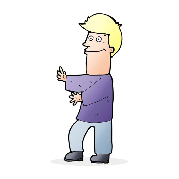 Cartoon man gebaren — Stockvector