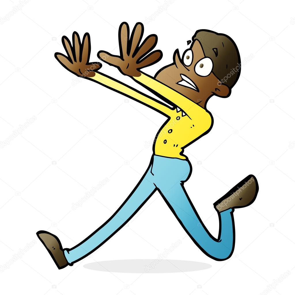 Cartoon Man Running Away — Stock Vector © Lineartestpilot 101867474