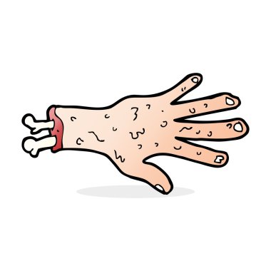 Brüt kesik el karikatür