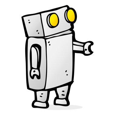 robot karikatür çizimi