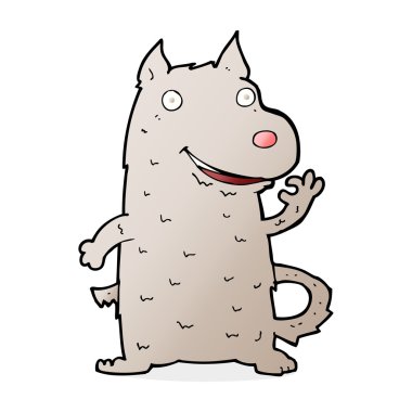 Çizgi film mutlu köpek.