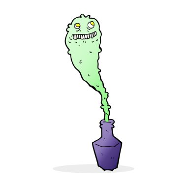 Şişedeki hayaletli çizgi film.