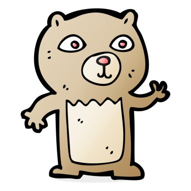 oyuncak ayı sallayarak karikatür