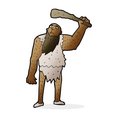 mağara adamı karikatür çizimi