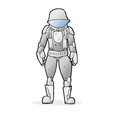 astronot karikatür çizimi