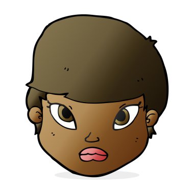 karikatür ciddi bir yüz