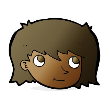 çizgi film kadın yüzü