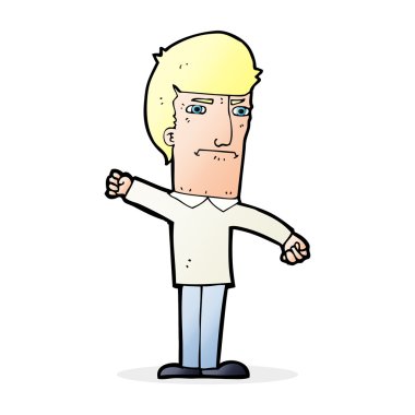 karikatür kızgın adam