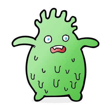 çizgi film komik balçık canavarı