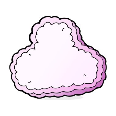 Dekoratif çizgi film bulut