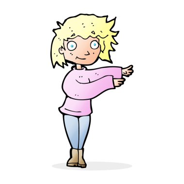 çizgi film dans eden kadın