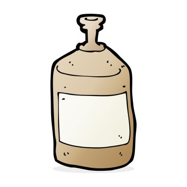 çizgi film yaşlı su şişesi.