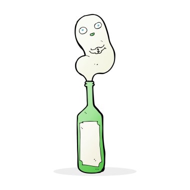 Şişedeki çizgi film hayaleti.