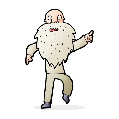 Çizgi film stresli ihtiyar.