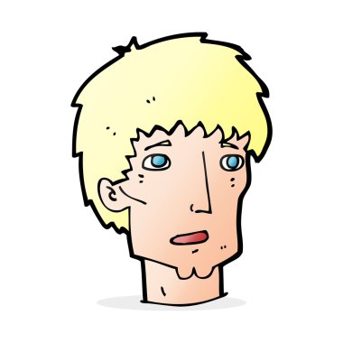 endişeli adam çizgi film