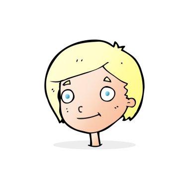 karikatür mutlu çocuk