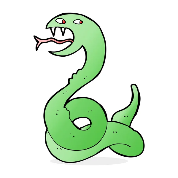 Cartoon hissing snake — Stock Vector
