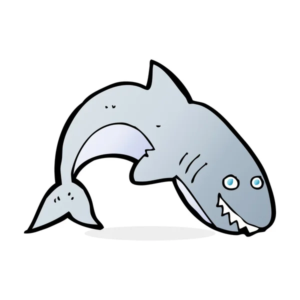 Καρτούν εικονογράφηση του καρχαρία — Διανυσματικό Αρχείο