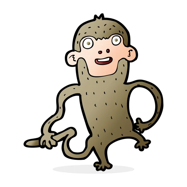 Cartoon illustration of monkey — Stock Vector