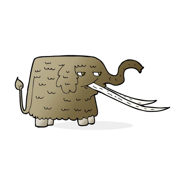 Karikatür yünlü mammoth — Stok Vektör